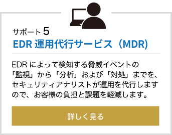 EDR運用代行サービス（MDR）を詳しく見る